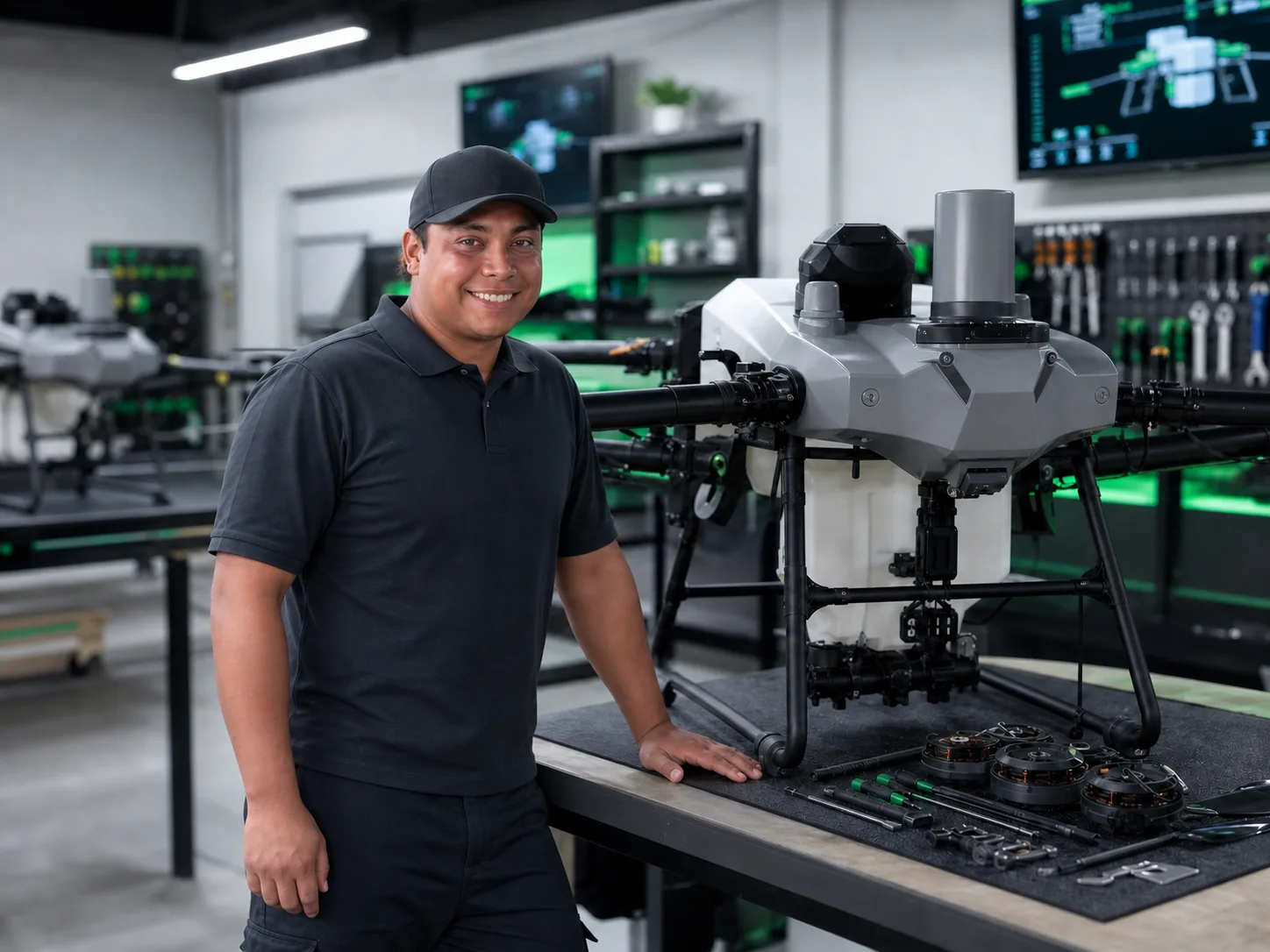 Técnico especializado en reparación de drones agrícolas